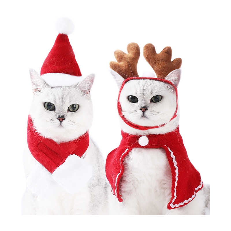 Accesorios de ropa para perros y gatos navideños