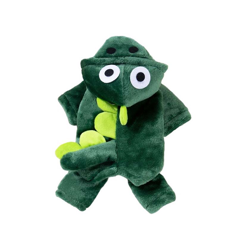 Ropa cómoda y cálida de dinosaurio para perros y gatos en invierno