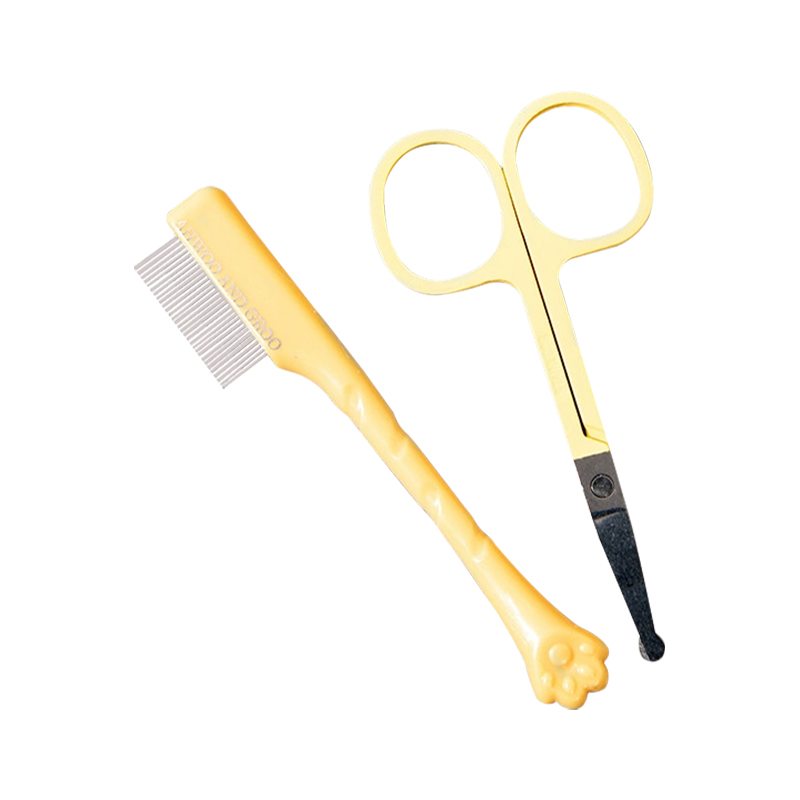 Kit de peine y tijeras para limpieza de mascotas