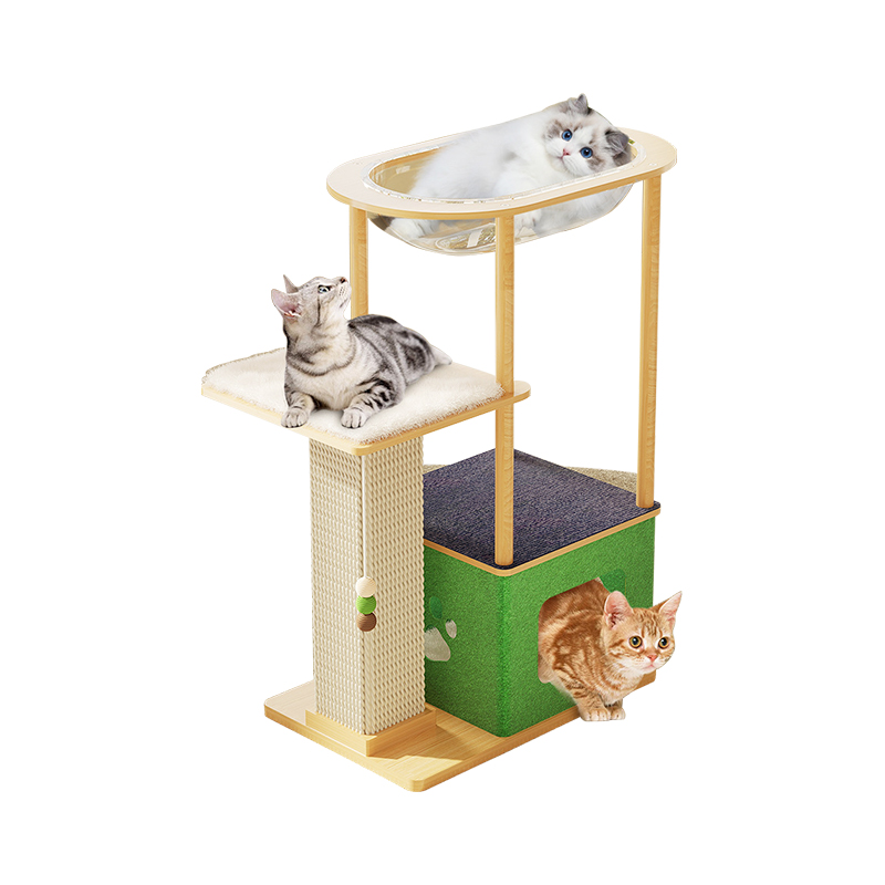 Casa de juego de escalada para gatos de varios niveles