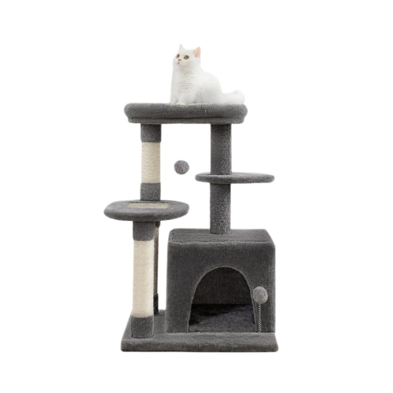 Casa de árbol rascador para gatos de madera