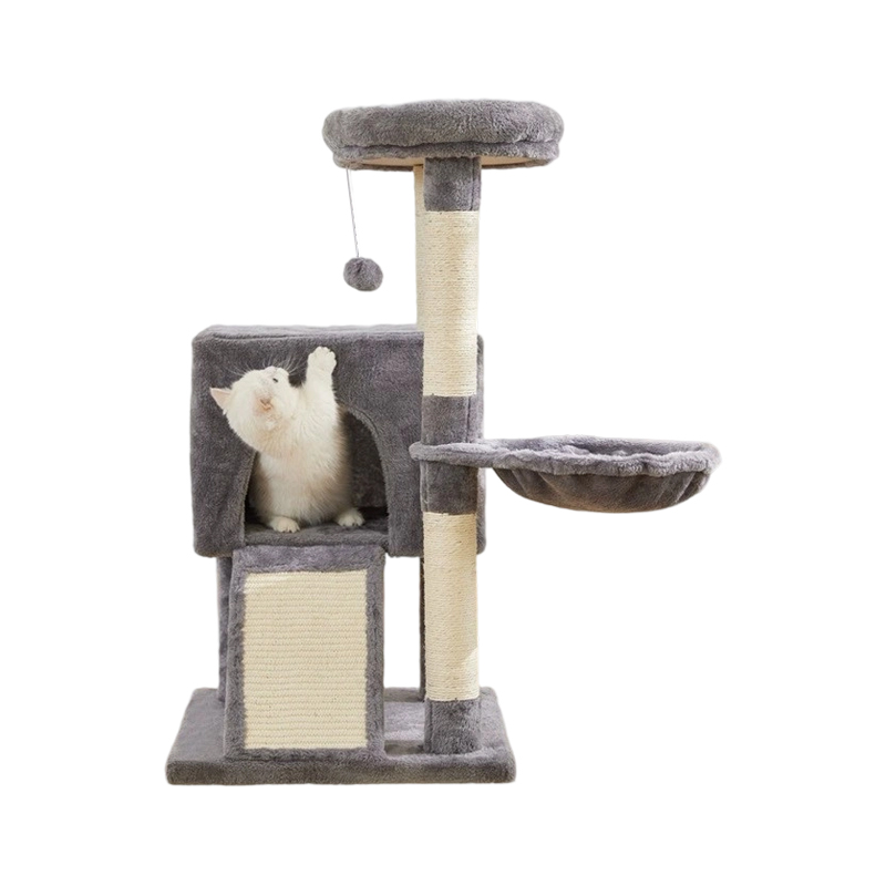 Casa de juego de felpa para gatos 