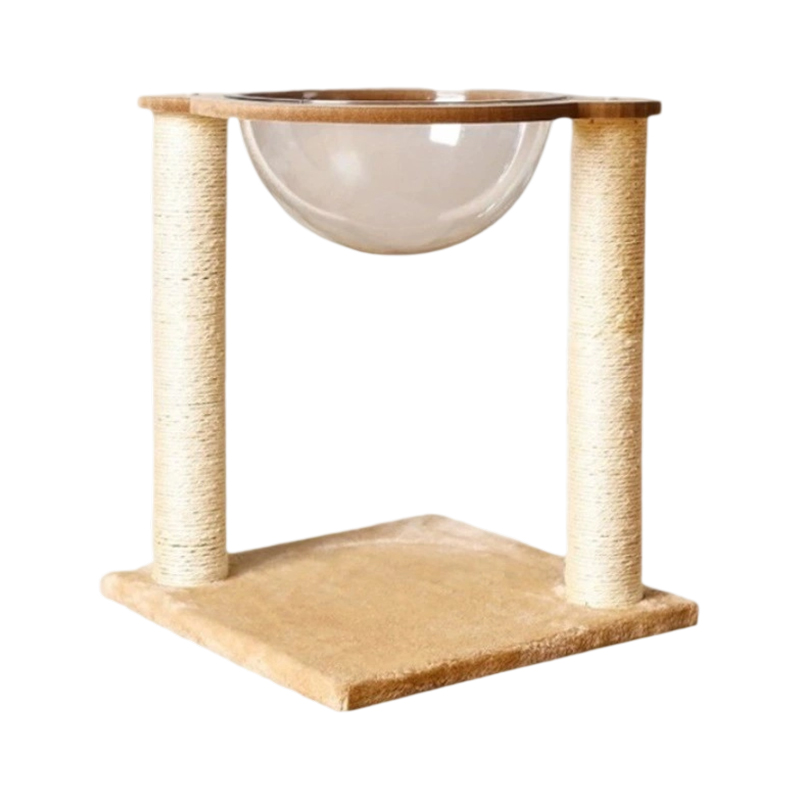 Plataforma rascadora de madera para gatos